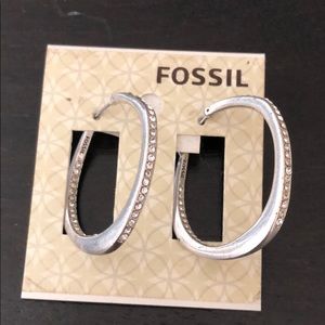 Fossil Silver Hoop Earrings